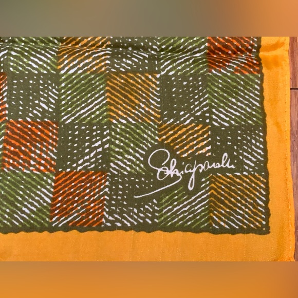 Vintage 1970s Glentex 42” x 14” 30% Silk 70% Rayon Artist Signed Scarf Wrap - Picture 12 of 15